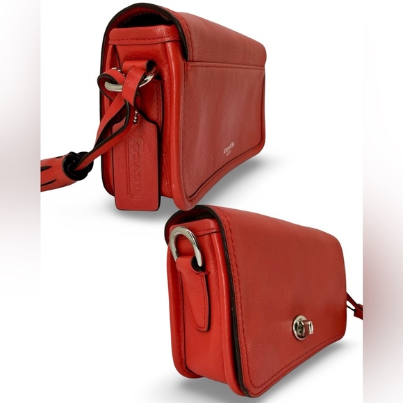 Coach Y2K Legacy Dinky Penny Shoulder Purse Crossbody Carnelian Red | 19914 - Picture 3 of 16